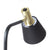Lampa de podea cu abajur ICAR cu suport negru/auriu 230V E27 15W