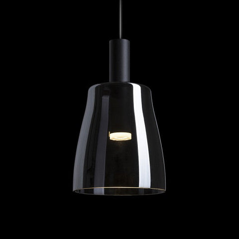 Pandantiv BELLINI M LED suspendat negru sticla afumata 230V LED 5W 30° 3000K