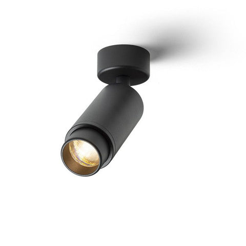 Spot cilindric OPTIMUS de tavan negru 230V LED GU10 9W 10 50°