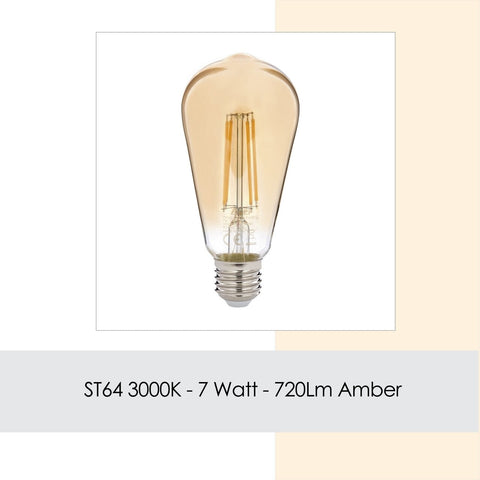 Bec LED, Sage, ST64 Gün Işığı, 7 W, 6500K, 720 Lm, sticla