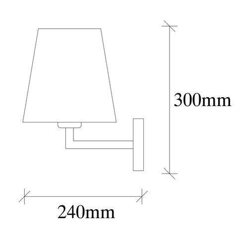 Lampa de perete Opviq Profil, 24x30 cm, E27, 40 W, negru/crem